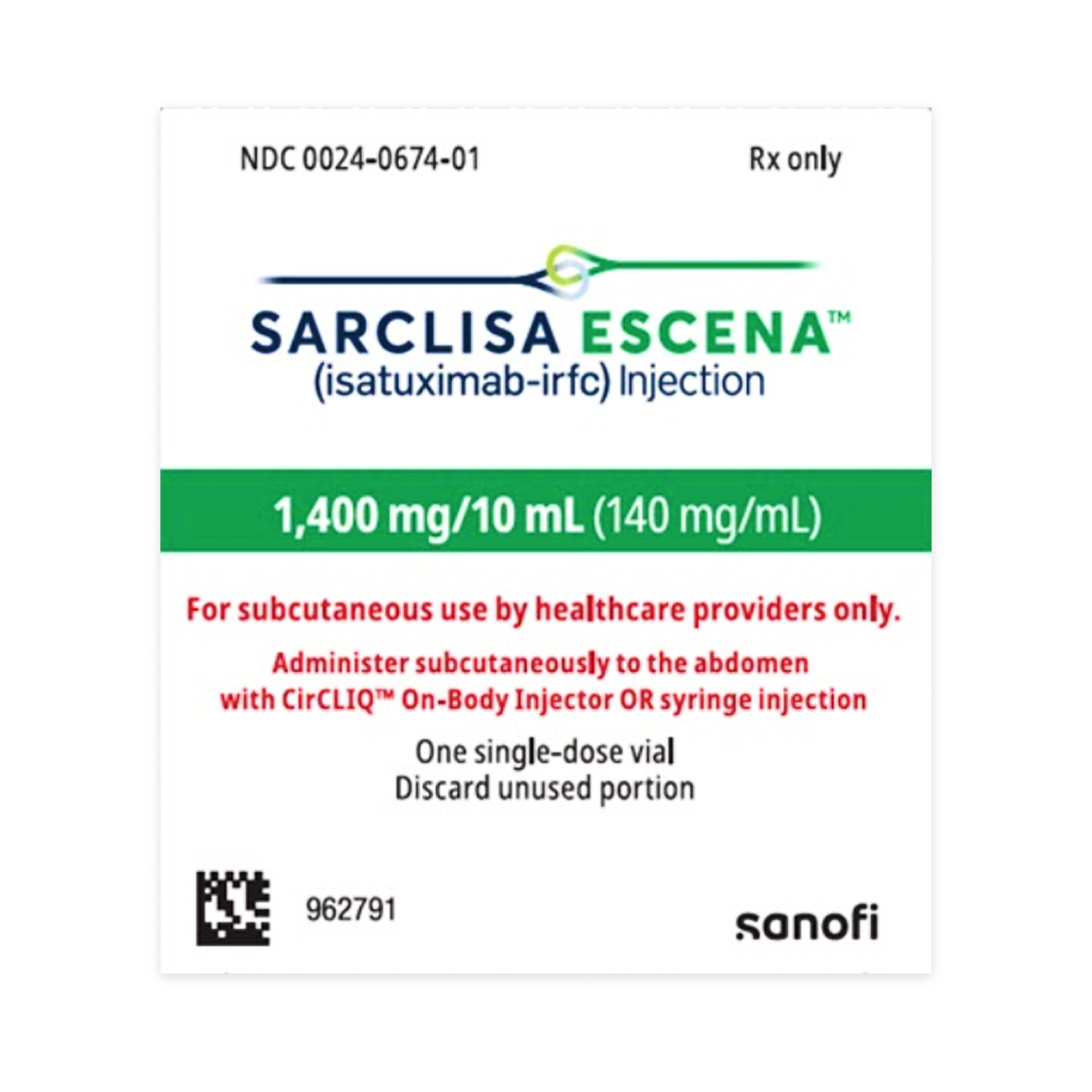 艾沙妥昔单抗皮下注射剂(Isatuximab-irfc)